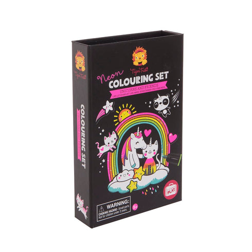 TIGER TRIBE - Neon Colouring Set - Unicorns and Friends
